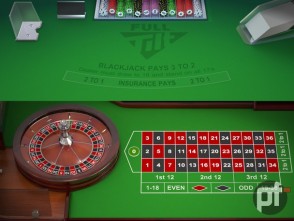 Asa arata mesele de blackjack si ruleta disponibile pe FullTilt. Foto: PokerFuse